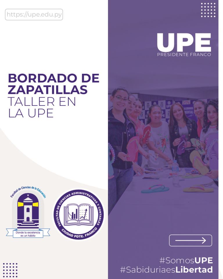 Bordado de Zapatillas: Curso Taller en la UPE 